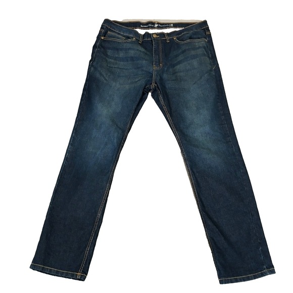 Beverly Hills Polo Club Jeans Mens 40 x 32 Dark Wash Straight Leg Blue Denim - Picture 1 of 10